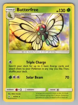 BUTTERFREE 4/214 R UNBROKEN BONDS POKEMON NM UNB 2019', - Image 1