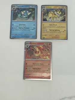 Pokemon Prismatic Evolutions Vaporeon, Jolteon, Flareon Promos SVP 167, 168, 169 - Image 1