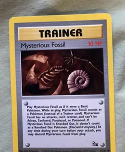 Vintage 1999 Pokemon Fossil Set Mysterious Fossil 62/62 Trainer Card Non-Holo LP - Image 3
