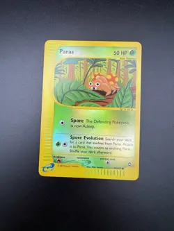Pokemon TCG Paras 99/147 E Reader Reverse Holo Card Aquapolis NM - Image 1