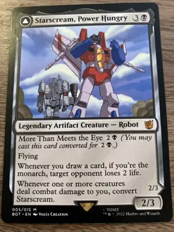 Starscream, Power Hungry // Starscream, Seeker Leader #005/015 (NM) Magic MTG - Image 2