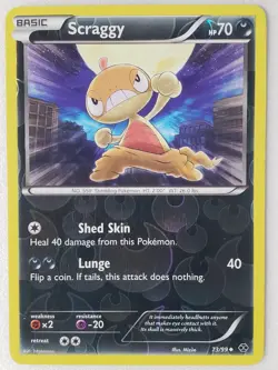 REVERSE HOLO Scraggy 73/99 VLP - Next Destinies Pokemon Card - Mizue Art - Image 1