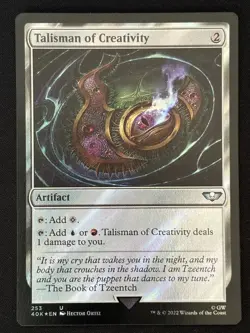 1x MTG Talisman of Creativity (Surge Foil) - Warhammer 40,00 (40K) #253 - Magic - Image 1