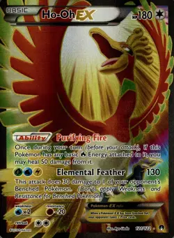 Ho-Oh EX 121/122 Ultra Rare BREAKpoint Pokemon Holo Near Mint - Image 1