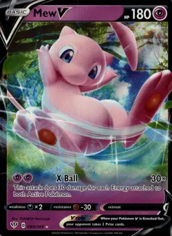 Mew V 069/189 Holo V Rare Darkness Ablaze Pokemon Near Mint - Image 1