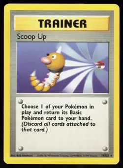 Scoop Up 78/102 1999 Rare Base Set Unlimited Pokemon - Image 1
