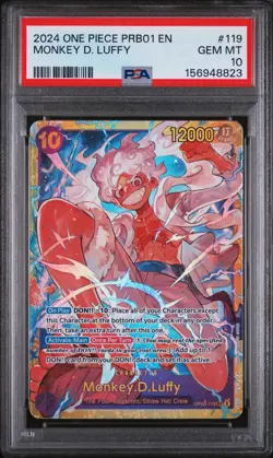 MONKEY D. LUFFY - ENGLISH ONE PIECE PRB01 OP05-119 PSA 10 - Image 1
