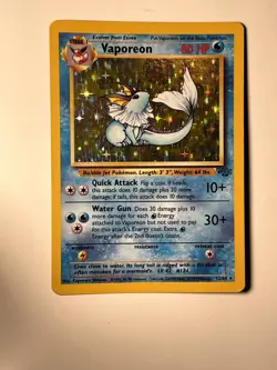 Vaporeon 12/64 Rare Jungle Pokemon Unlimited Holo Lightly Played - Image 1