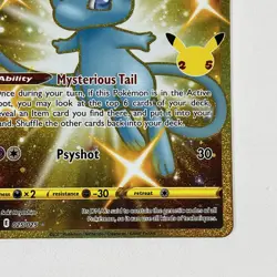 Mew 25/25 Pokemon TCG SWSH Celebrations 25th Anniversary Gold Holo Rare - Image 4