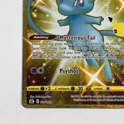 Mew 25/25 Pokemon TCG SWSH Celebrations 25th Anniversary Gold Holo Rare - Image 5