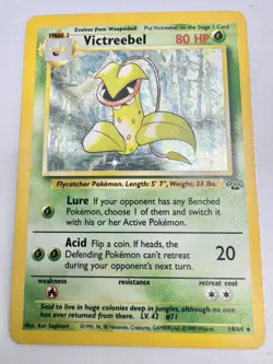Pokemon TCG Victreebel Jungle 14/64 Holo Rare Unlimited LP Light Play Card - Image 3