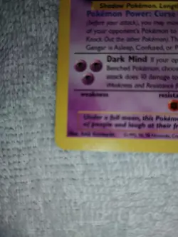 Pokemon TCG Gengar Fossil 1999 WOTC Rare Non-Holo Card 20/62 Vintage NM! - Image 3