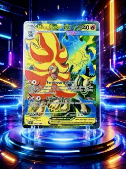 Mega Pyroar ex 099/086 Ultra Rare ME04: Chaos Rising Pokemon Holo Near Mint - Image 1
