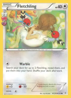 FLETCHLING RC25/RC32 COMMON GENERATIONS POKEMON NEAR MINT - Image 1
