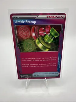 Pokemon TCG Unfair Stamp 165/167 ACE SPEC Rare Twilight Masquerade Holo NM - Image 1