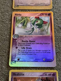 Lot Of 3. Vintage, Pokemon TCG Reverse Holo. Vibrava. Kirilia, Meditite. LP - Image 3