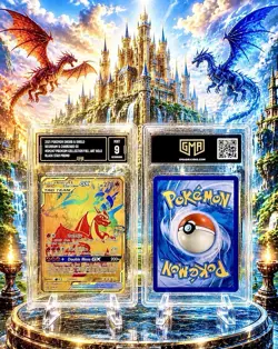 Pokemon 2021 Reshiram & Charizard GX SM247 Full Art Black Star Promo GMA 9 - Image 1