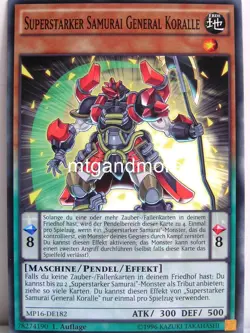 Yu-Gi-Oh - 1x Superstarker Samurai General Koralle - MP16 - Mega-Tins - Common - Image 1