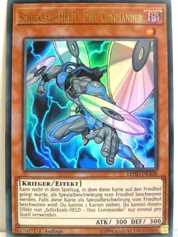 Yugioh - 1x #008 Schicksals-HELD - Disc Commander - LEHD-A Legendary Hero Ultra - Image 1