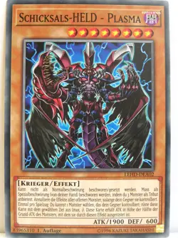 Yugioh - 1x #002 Schicksals-HELD - Plasma - LEHD-A - Legendary Hero Decks - Image 1