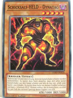 Yugioh - 1x #010 Schicksals-HELD - Dynatag - LEHD-A - Legendary Hero Decks - Image 1