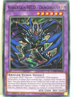 Yugioh - 1x #034 Schicksals-HELD – Dangerous - LEHD-A - Legendary Hero Decks - Image 1