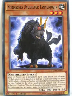Yugioh - 1x #002 Nordisches Ungeheuer Tanngnjostr - LEHD-B - Legendary Hero Deck - Image 1