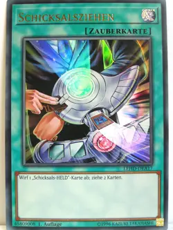 Yugioh - 1x #017 Schicksalsziehen - LEHD-A - Legendary Hero Decks - Ultra - Image 1