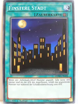 Yugioh - 1x #020 Finstere Stadt - LEHD-A - Legendary Hero Decks - Image 1