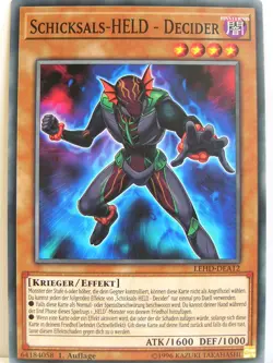 Yugioh - 1x #012 Schicksals-HELD - Decider - LEHD-A - Legendary Hero Decks - Image 1