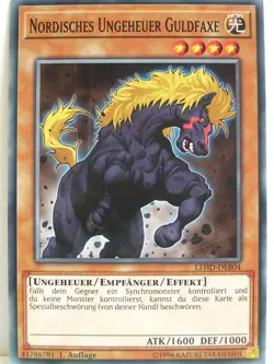 Yugioh - 1x #004 Nordisches Ungeheuer Guldfaxe - LEHD-B - Legendary Hero Decks - Image 1