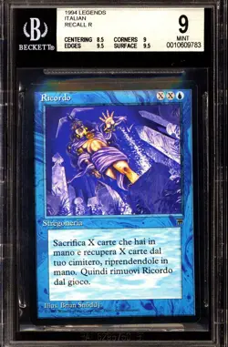 Magic MTG Italian Legends Recall BGS 9 (8.5, 9, 9.5, 9.5) NEAR MINT NM - Image 1