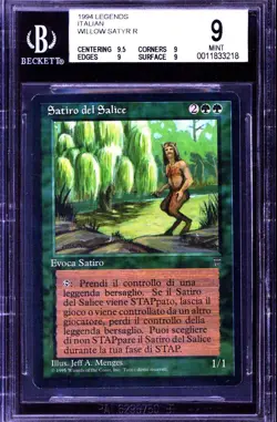 Magic MTG Italian Legends Willow Satyr BGS 9 (9.5, 9, 9, 9) NEAR MINT NM - Image 1