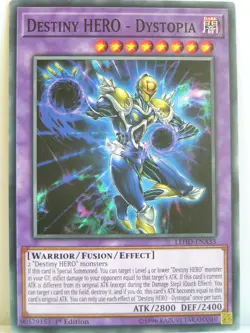 Yugioh - 1x #033 Destiny HERO - Dystopia - LEHD-A - Legendary Hero Deck - Image 1