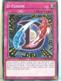 Yugioh - 1x #030 D-Fusion - LEHD-A - Legendary Hero Decks - Image 1
