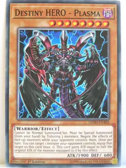 Yugioh - 1x #002 Destiny HERO - Plasma - LEHD-A - Legendary Hero Decks - Image 1