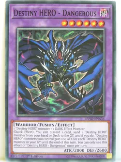 Yugioh - 1x #034 Destiny HERO - Dangerous - LEHD-A - Legendary Hero Dec - Image 1