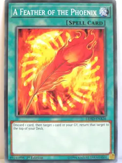 Yugioh - 1x #026 A Feather of the Phoenix - LEHD-A - Legendary Hero Dec - Image 1