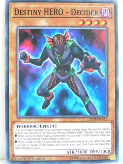 Yugioh - 1x #012 Destiny HERO - Decider - LEHD-A - Legendary Hero Decks - Image 1