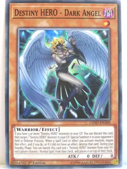 Yugioh - 1x #009 Destiny HERO - Dark Angel - LEHD-A - Legendary Hero Decks - Image 1