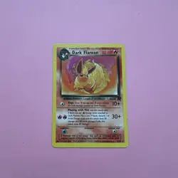 Dark Flareon 35/82 LP Vintage Team Rocket WOTC Pokemon Card TCG English 1999 - Image 1