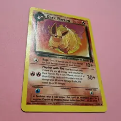 Dark Flareon 35/82 LP Vintage Team Rocket WOTC Pokemon Card TCG English 1999 - Image 3