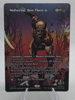 MtG Marvel Heroes Wolverine, Best There Is (Borderless) Foil #0097 NM - Image 1