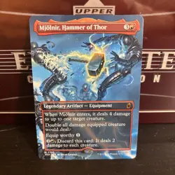 Mjolnir, Hammer of Thor (Borderless) MTG Marvel Super Heroes Foil - Image 1
