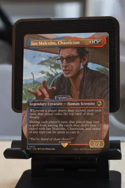 BORDERLESS IAN MALCOLM, CHAOTICIAN - Jurassic Park - MTG Magic the Gathering - Image 1