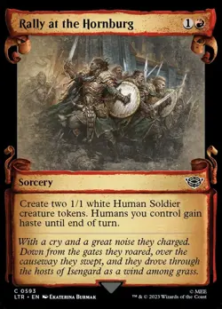 Rally at the Hornburg 593 LTR Lord Rings MTG Sorcery Common Red Burmak NM - Image 1