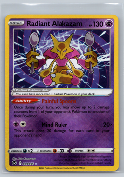 Radiant Alakazam 059/195 Holo Rare Silver Tempest SWSH12 Pokemon NM - Image 1