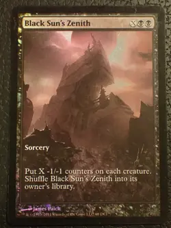 FOIL Black Sun's Zenith - Magic Mirrodin Besieged DCI Promo Borderless LP - Image 1