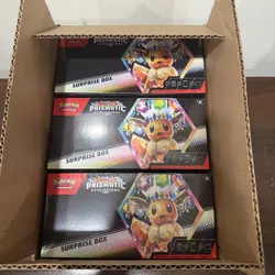 Pokemon Prismatic Evolutions Surprise Box Open Case - 6 Boxes - Image 3