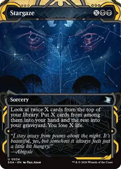 FOIL STARGAZE x1 mtg NM Secrets of Strixhaven Mystical Archive 1 Unc - Image 1